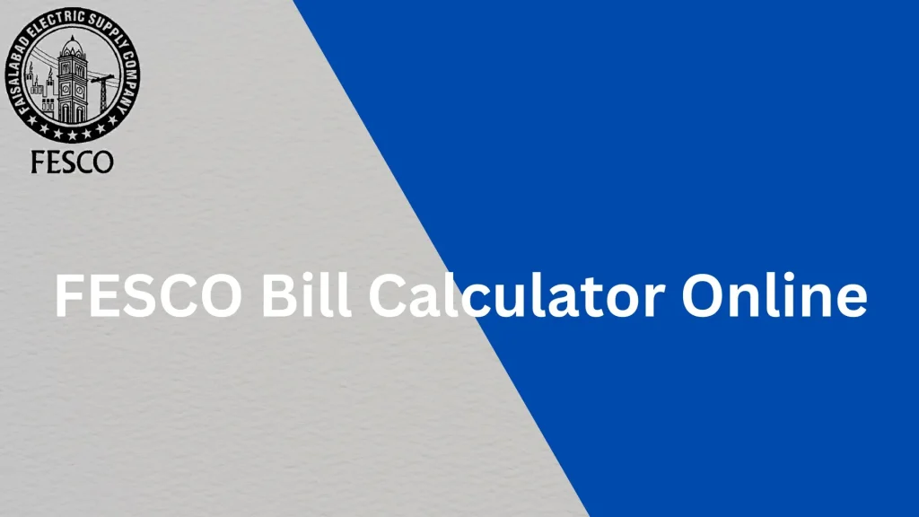 FESCO Bill Calculator online