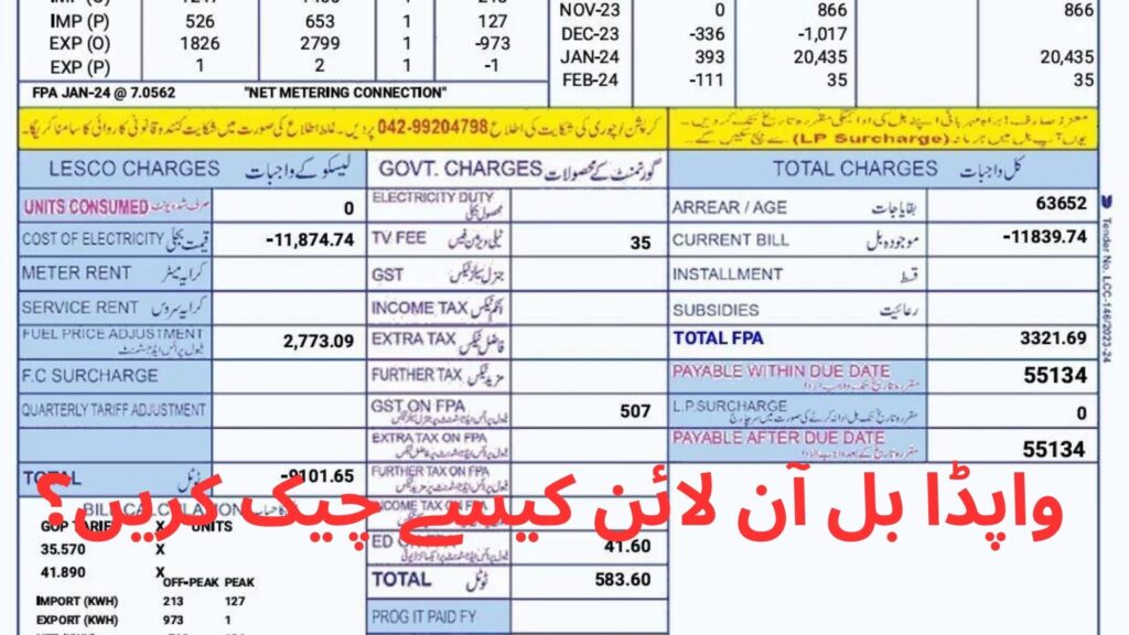 واپڈا بل آن لائن کیسے چیک کریں؟