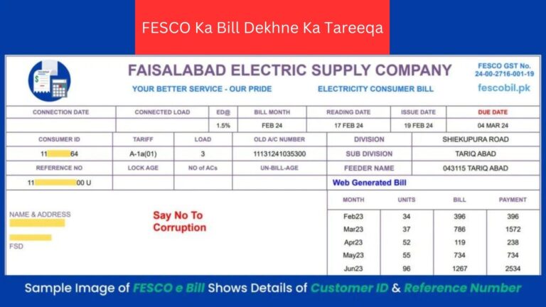 FESCO Ka Bill Dekhne Ka Tareeqa