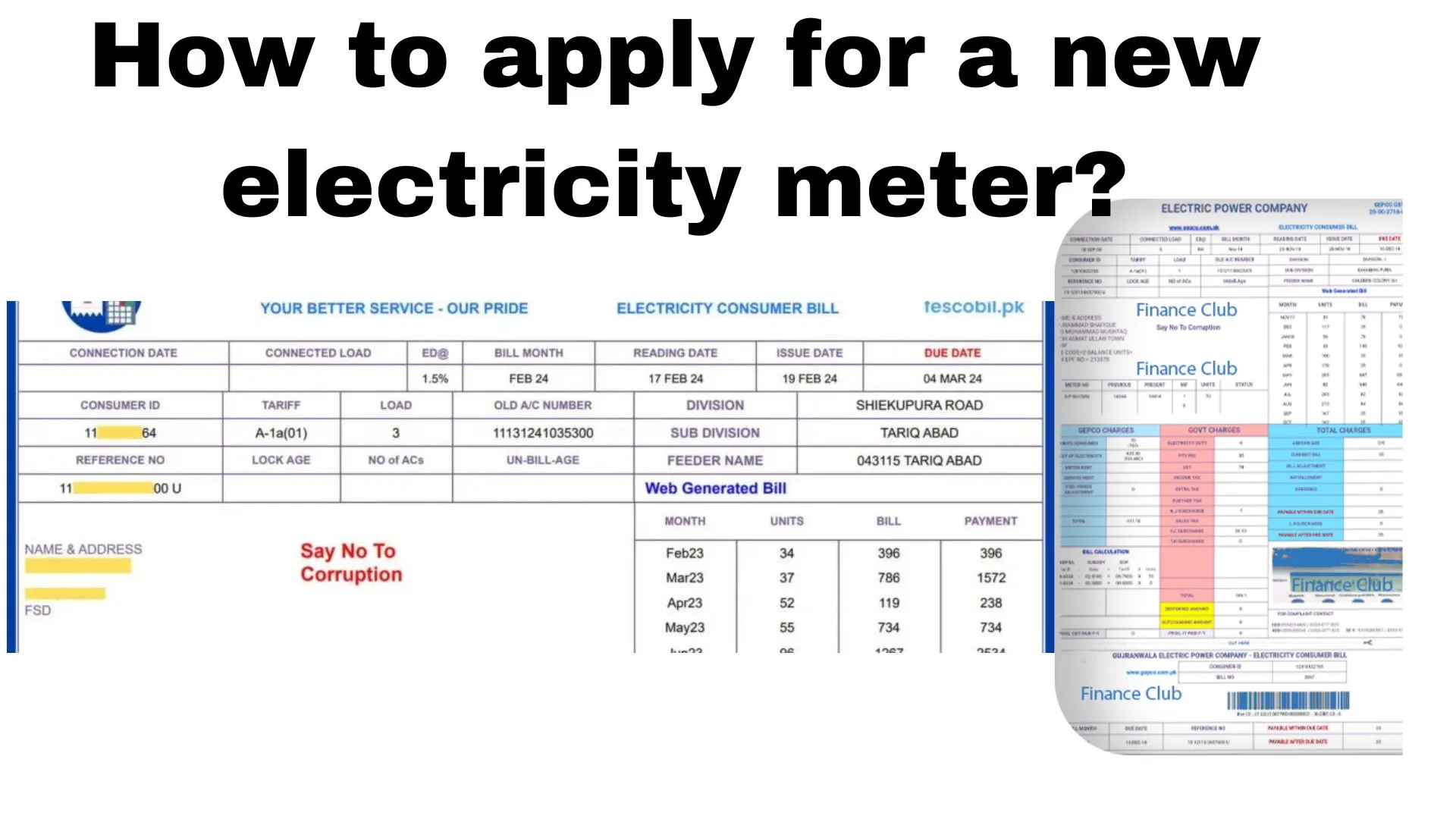 How to apply for a new electricity meter?