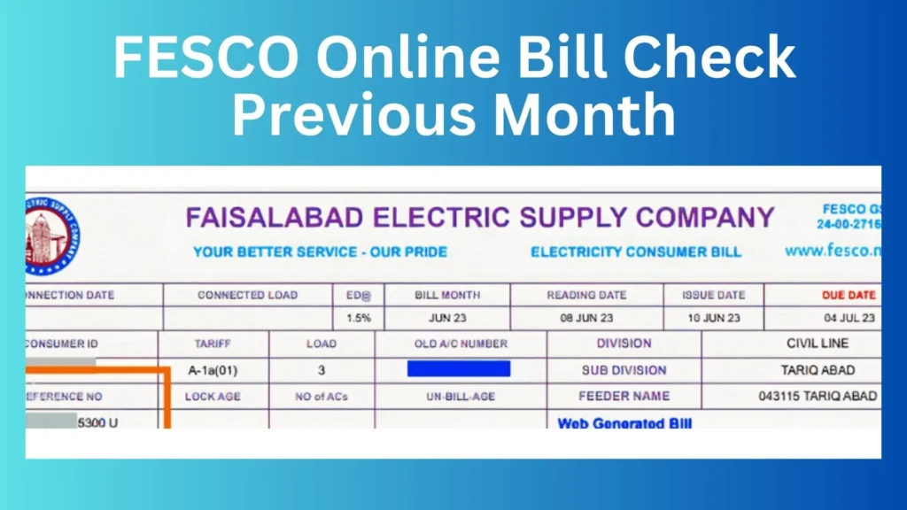 FESCO Online Bill Check Previous Month: A Comprehensive Guide